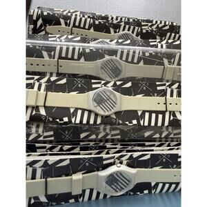 Lot 38 KR3W Flag Freshman IGY Monogram Watches White/Black Stripe Japan Movement